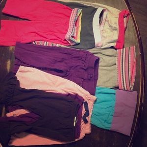 9 pair of toddler girl pants.